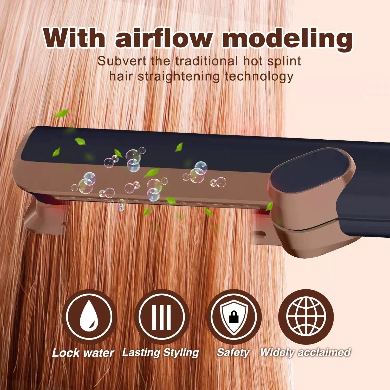 2-in-1 Hair Straightener & Curler Dryer – Professional Styling Tool - Image 3