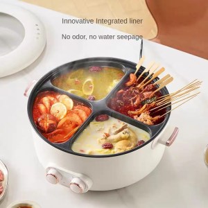 4-Flavor Electric Hot Pot – 6L Multifunctional Cooker (220V)