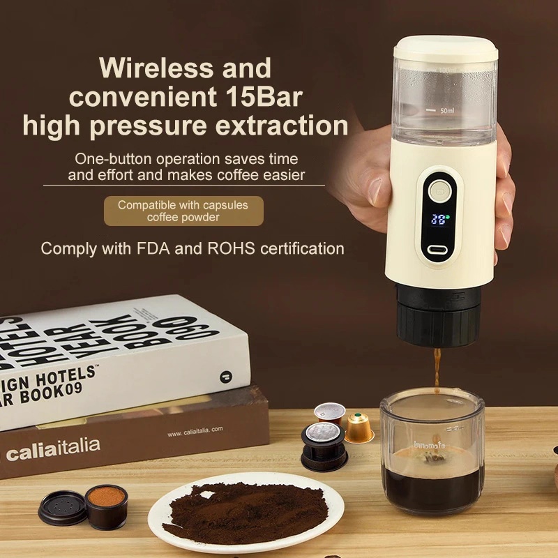 Wireless Portable Italian Coffee Machine – Electric & Compact - Image 3