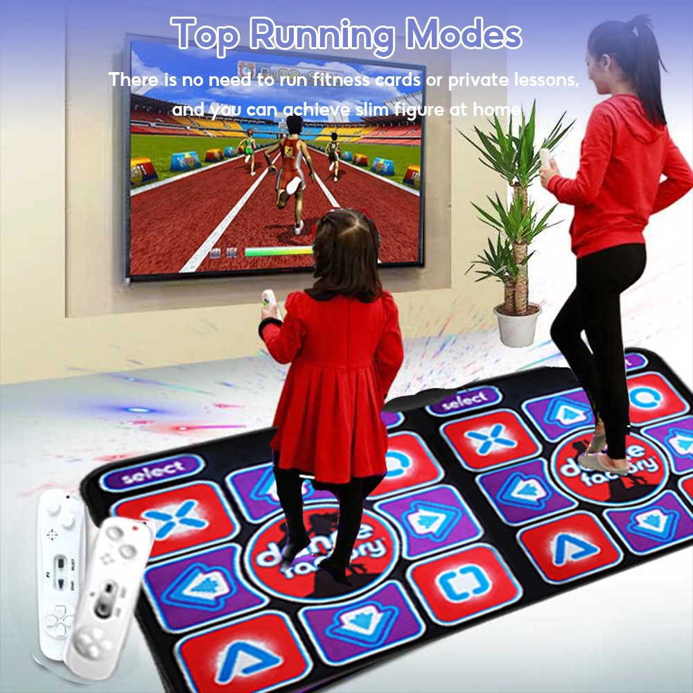 Dual Player Dance Mat TV Game – Dancing Pad with 2 Game Controllers, AV Output, English UI - Image 2