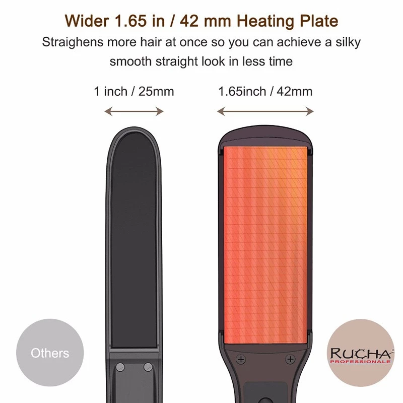 2-in-1 Hair Straightener & Curler – Korea Style Wide & Narrow Plate Design | 3D Floating Iron for Smooth & Bouncy Hair - Image 2
