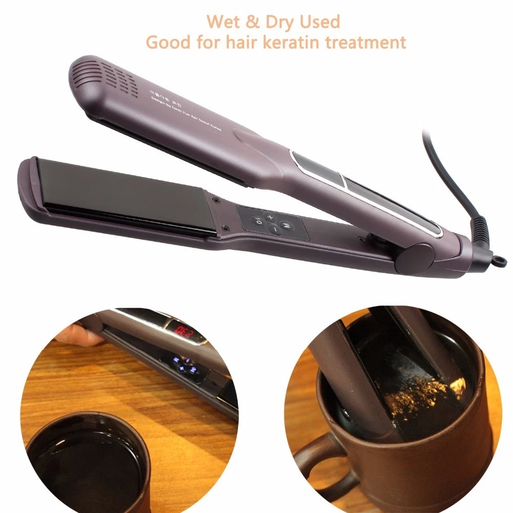 2-in-1 Hair Straightener & Curler – Korea Style Wide & Narrow Plate Design | 3D Floating Iron for Smooth & Bouncy Hair - Image 6