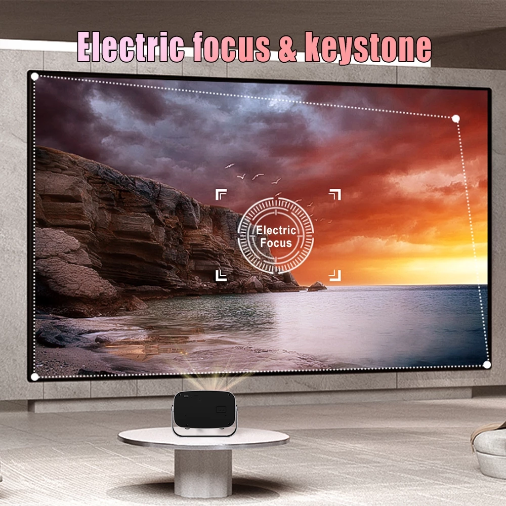 4K Mini Smart Projector A10 – Android System | 360° Rotation | Full HD Support | Wireless & Portable Home Theater - Image 3