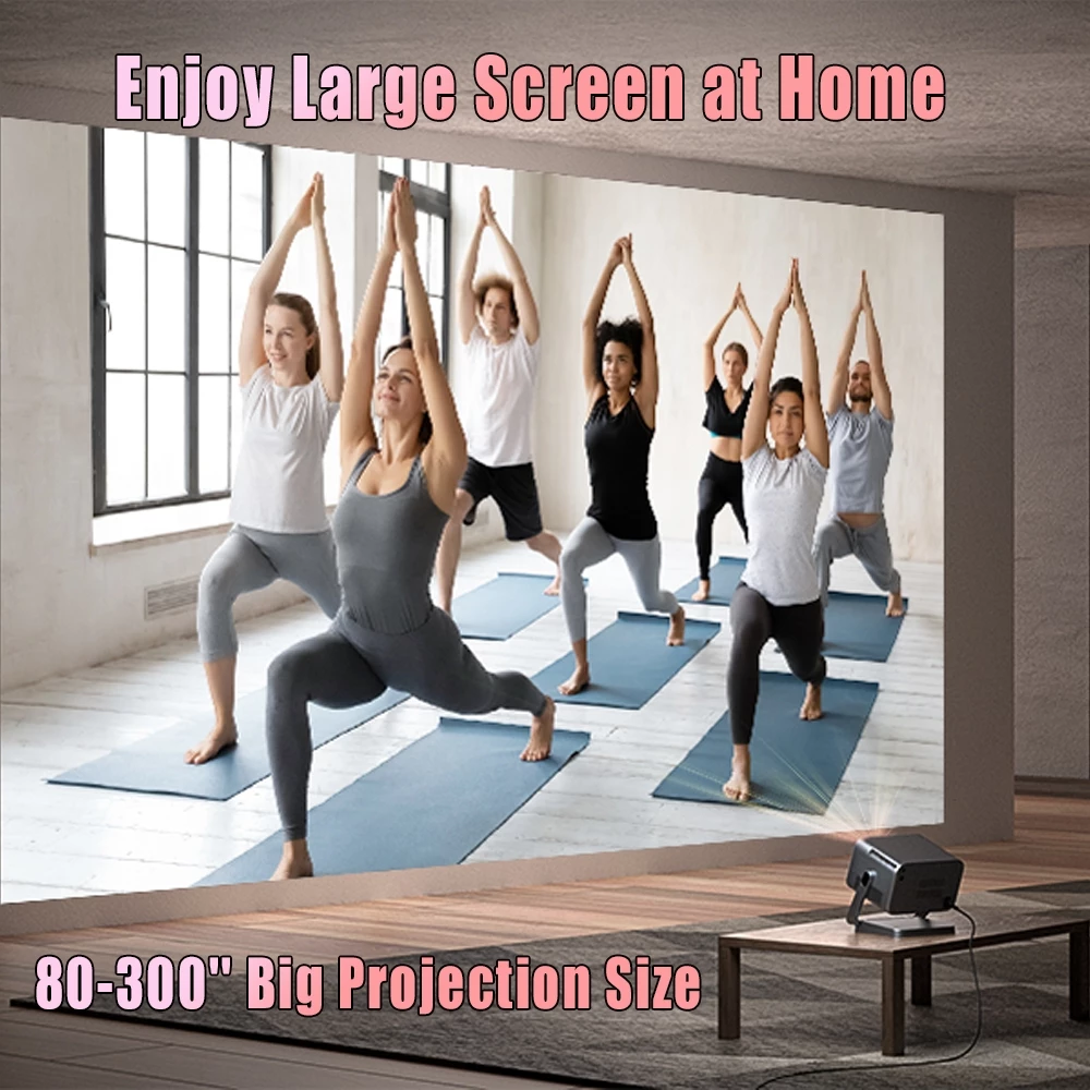 4K Mini Smart Projector A10 – Android System | 360° Rotation | Full HD Support | Wireless & Portable Home Theater - Image 5