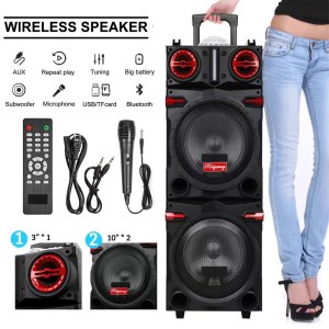 9000W Portable Bluetooth Speaker with Heavy Bass Sound System
